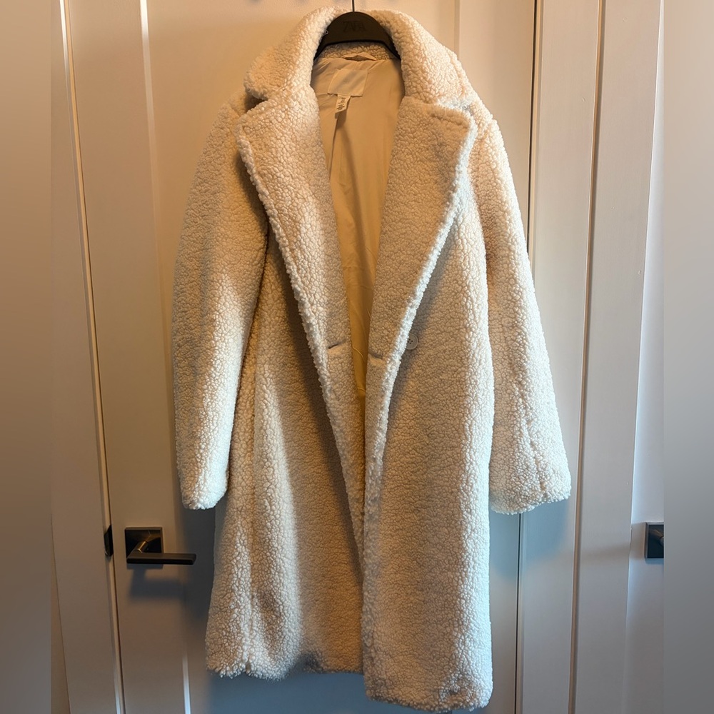 White Teddy Peacoat